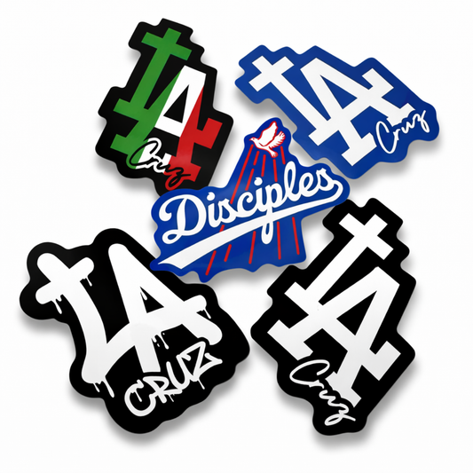 LA Cruz 5pk of 3"Stickers