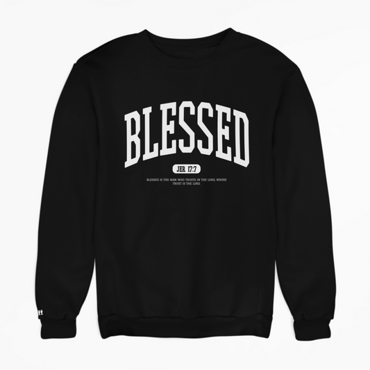 Blessed Mens Jeremiah 17:7 Crewneck